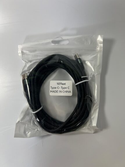 10-Ft. Type C Black Wire